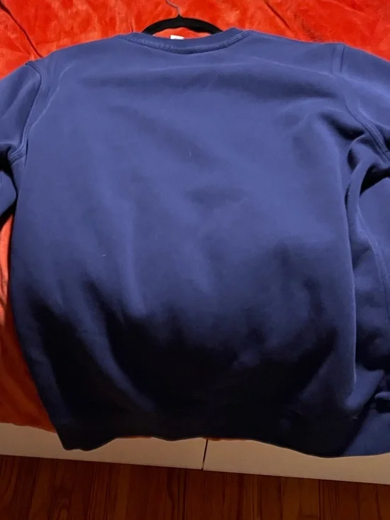 Nike Navy Track Joggers with White Swoosh with sweatshirt - Picture 4 of 10